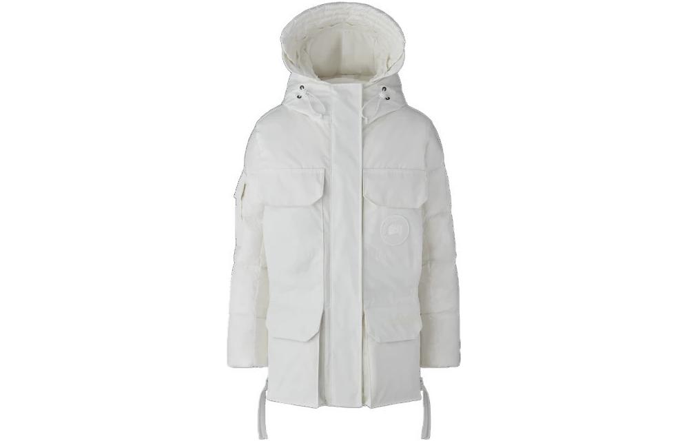 

Canada Goose Экспедиционная пуховая куртка зимняя женская серо-бежевая, Greige