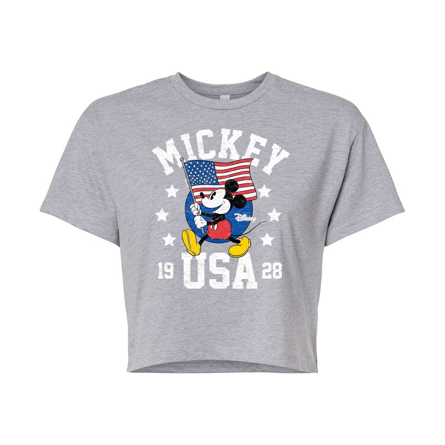 

Укороченная футболка Disney's Mickey Mouse Junior с развевающимся флагом США Disney