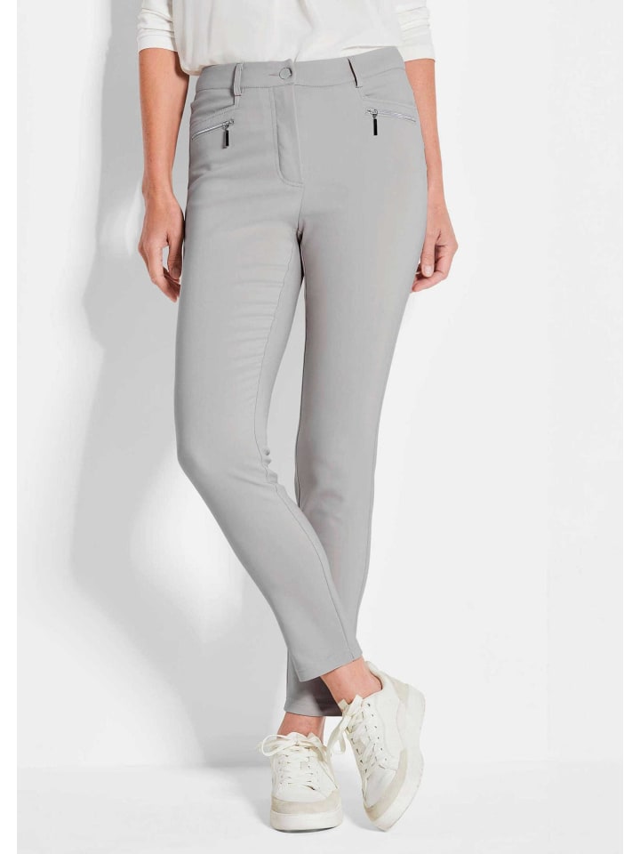 

GOLDNER Длинные брюки-бандо BELLA серого цвета