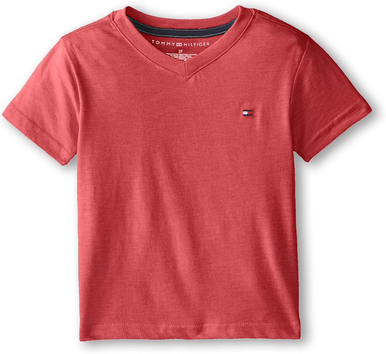 Футболка Tommy Hilfiger Boys с коротким рукавом и V-образным вырезом, мягкая, удобная, свободного кроя, Bullseye