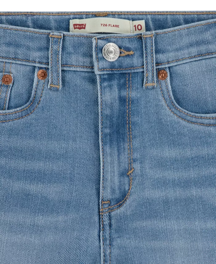 Джинсы с высокой посадкой и расклешенным низом Big Girls 726 Levi's, синий — фото 3