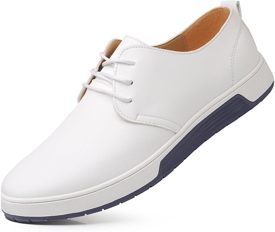 

Мужские повседневные оксфорды konhill - дышащие туфли-лоферы на шнурках, плоские кроссовки, Pt White