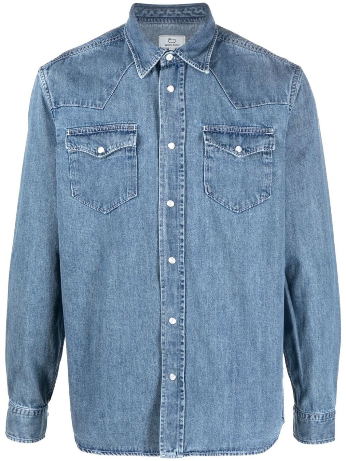 

Woolrich джинсовая рубашка с нагрудным карманом, синий