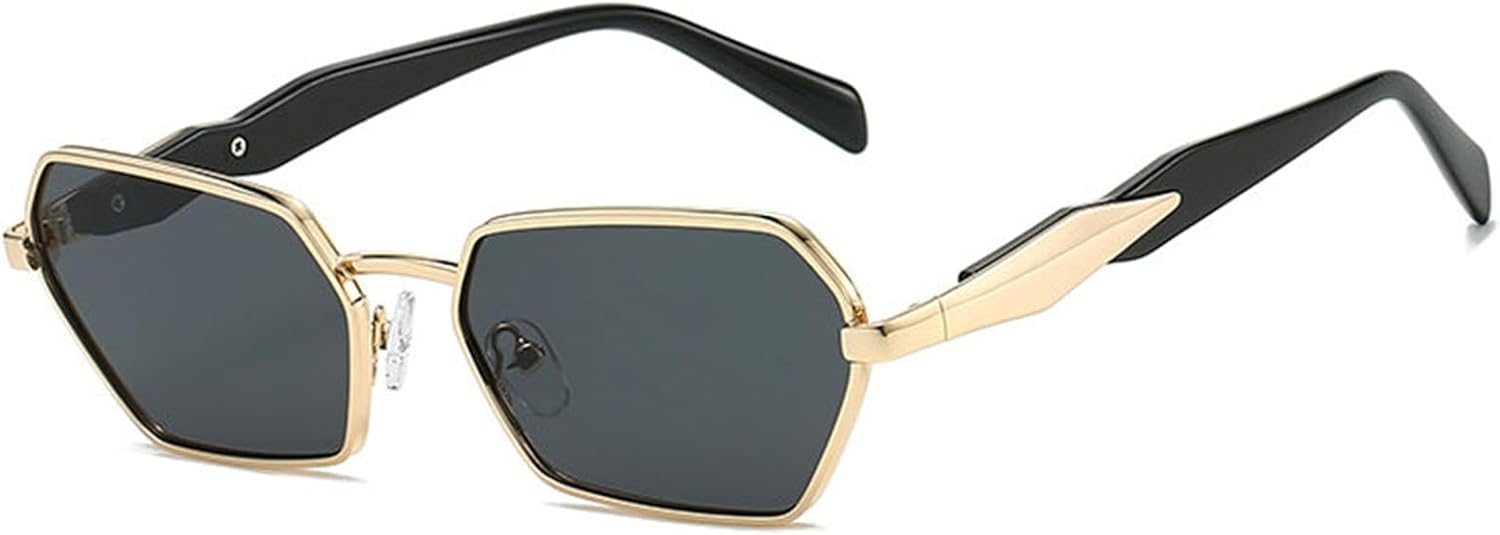 

Солнцезащитные очки Willochra Polygon для женщин и мужчин, дизайнерские классические квадратные солнцезащитные очки в стиле 90-х, модные летние очки для отдыха, черные, C1