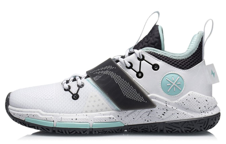 

LINING ЛиНинг Уэйд Блок Амортизация Противоскользящие и Износостойкие Покрытие Поддержка Низкие Баскетбольные Кроссовки Белый Черный