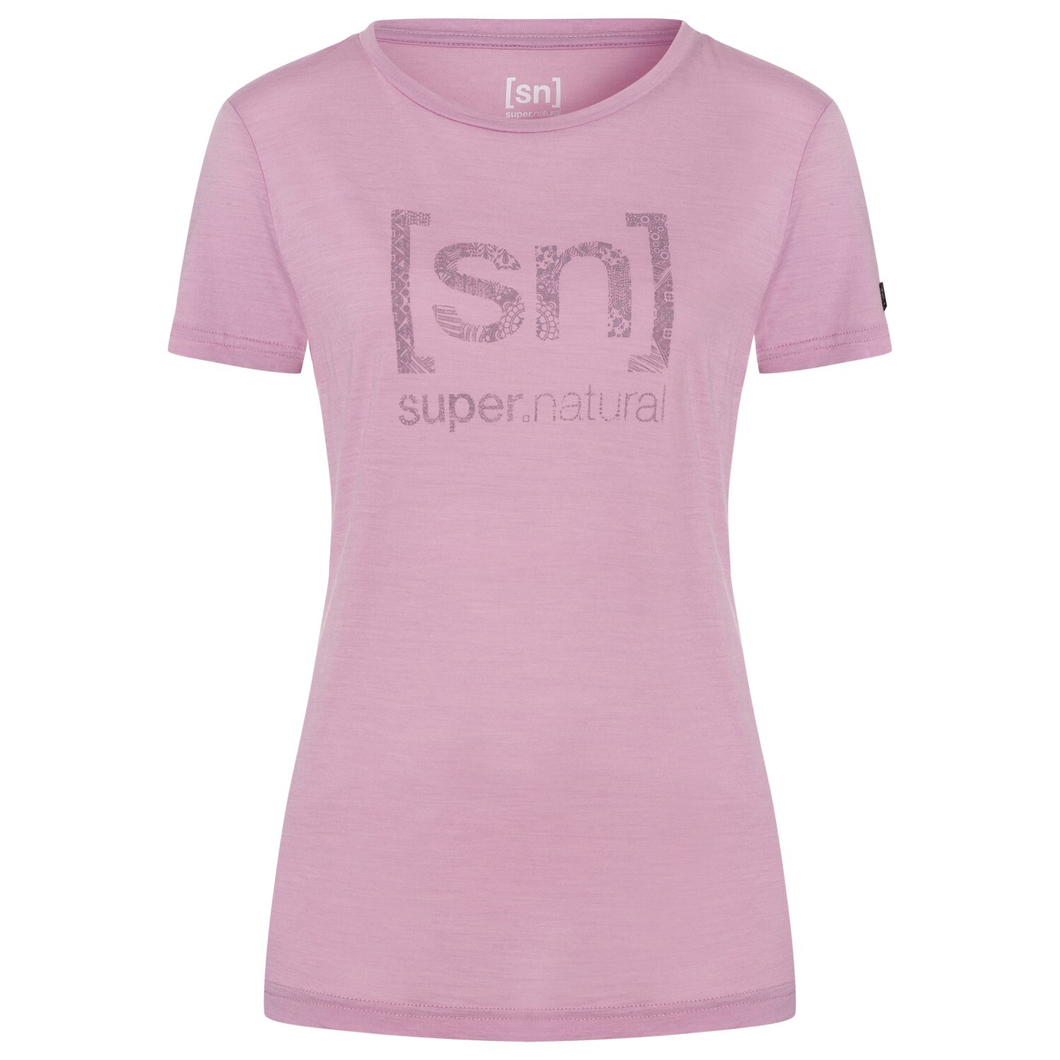 

Рубашка из мериноса Super.Natural Arabesque Tee, цвет Mauve Mist/Orchid