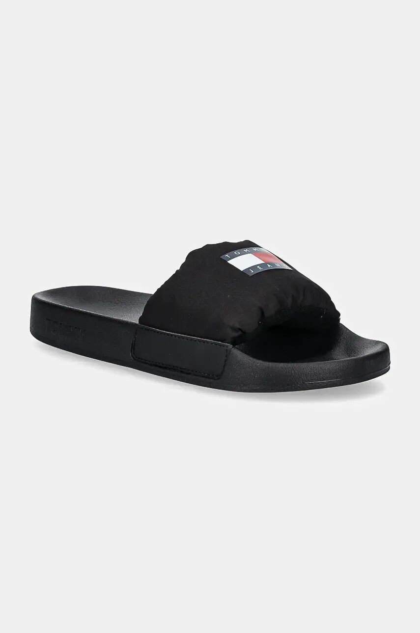 

Шлепанцы Tommy Jeans TJW INTERESTING MAT POOL SLIDE, черный