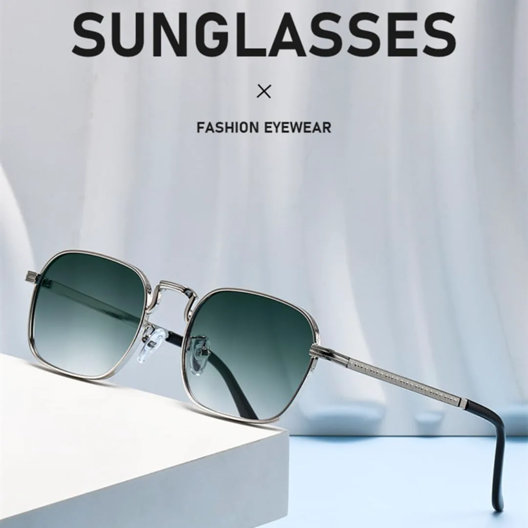 

Квадратные овальные металлические солнцезащитные очки в модном ретро-стиле для мужчин и женщин, роскошные, с защитой от УФ-излучения UV400 TVTBBVV, Golden Black