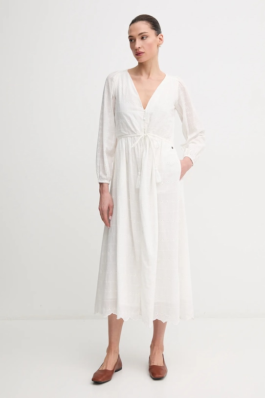 

Хлопковое платье DEEPTY Pepe Jeans, бежевый