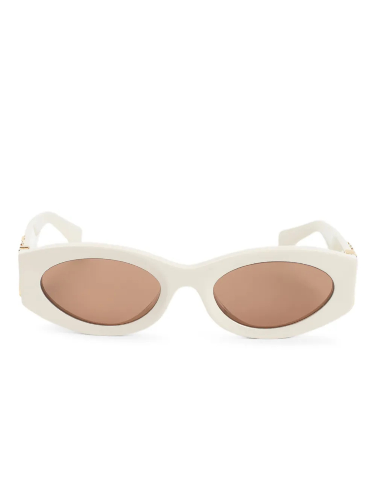 

Солнцезащитные очки в овальной оправе с логотипом Miu Miu Eyewear, белый