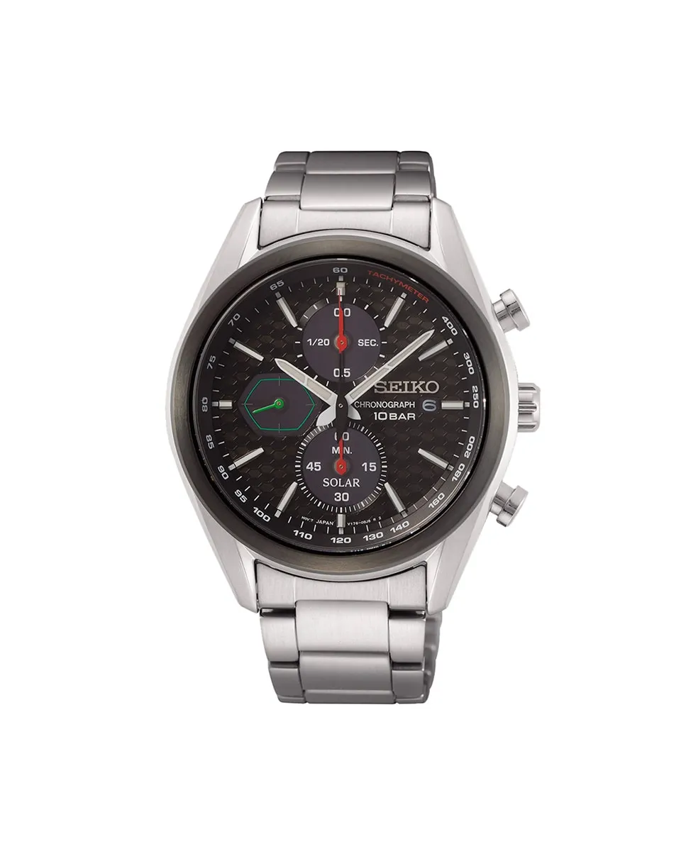 

Мужские часы Solar SSC803P1 из стали с серебряным ремешком Seiko, серебряный