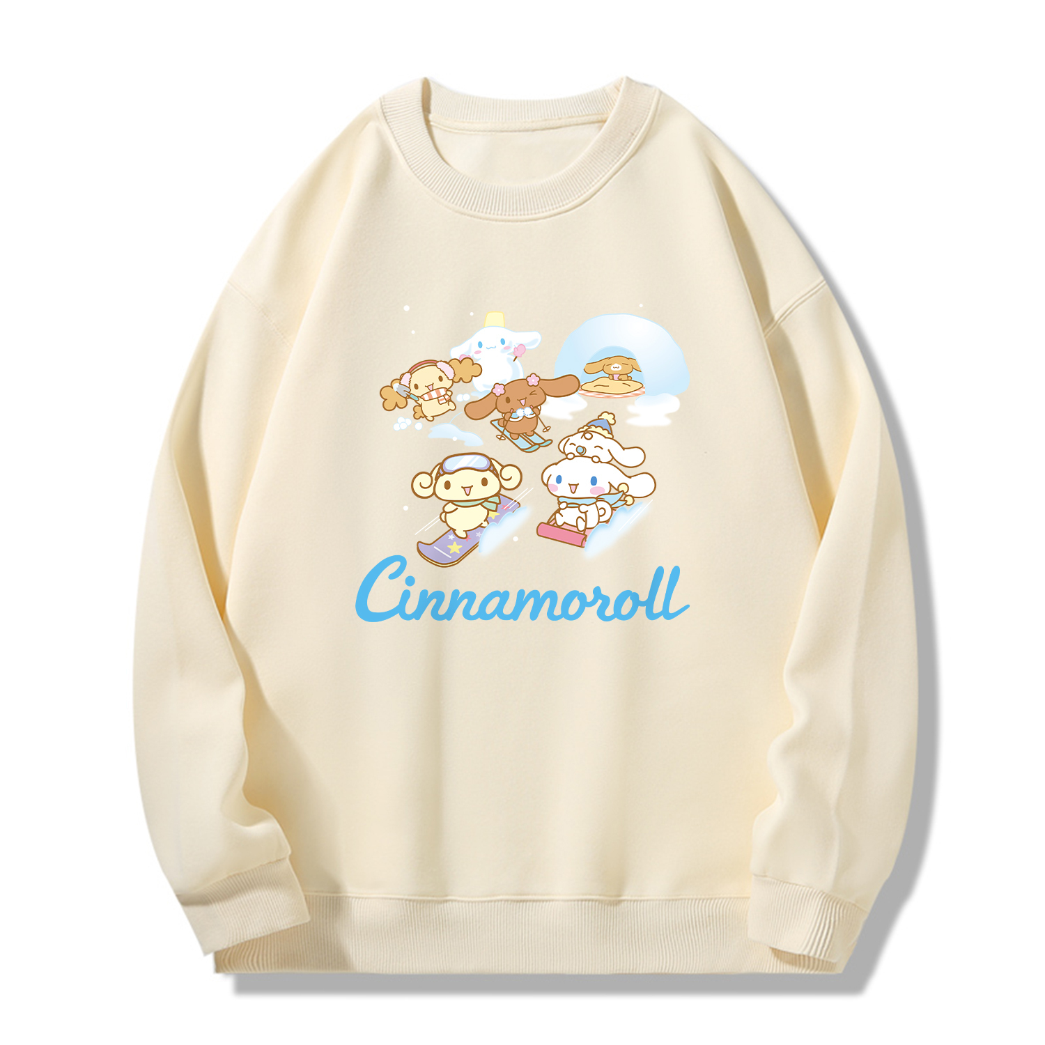 

Свитшот Cinnamoroll Yugui Dog Unisex Sanrio, светло-бежевый