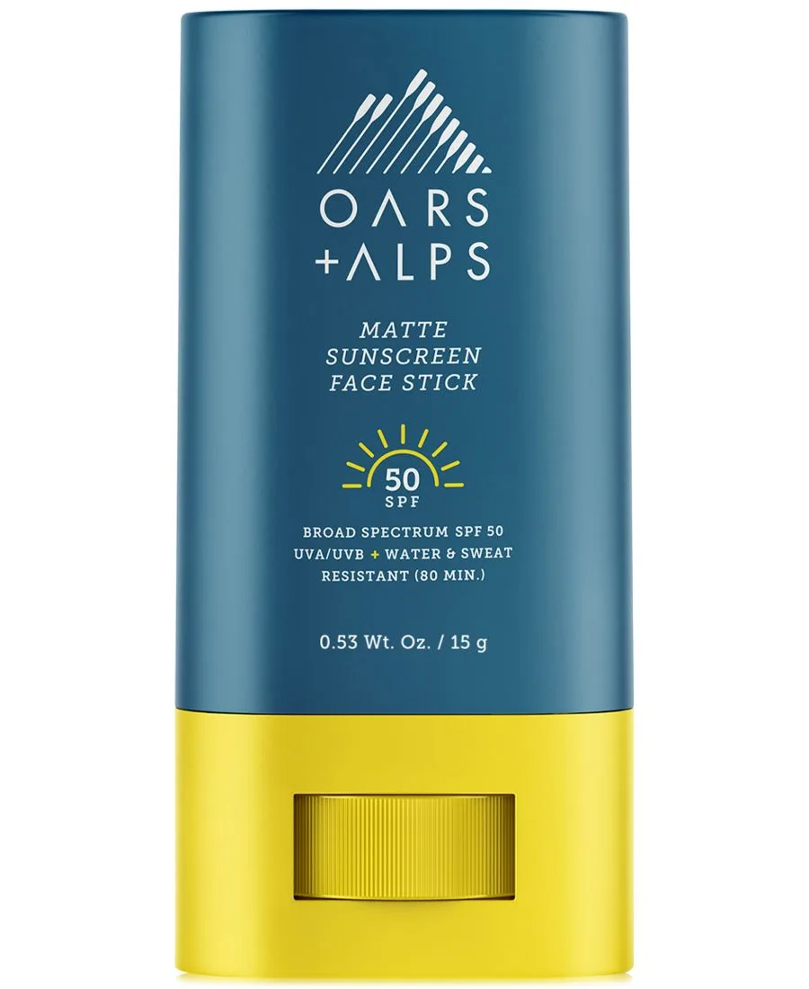 Oars + Alps Матирующий солнцезащитный стик для лица SPF 50, 0,53 унции