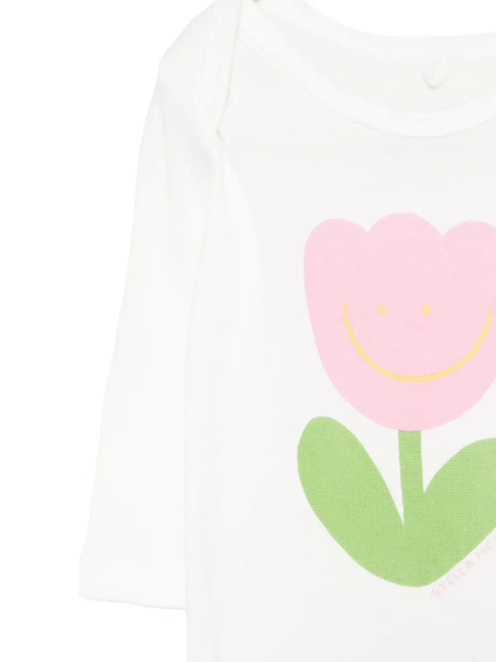Детский комбинезон с цветочным принтом (комплект из трех штук) Stella Mccartney Kids, белый — фото 3