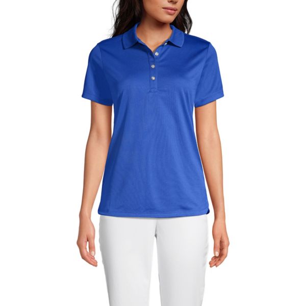 

Женская поло с коротким рукавом для активного отдыха Lands' End, цвет dark cobalt blue