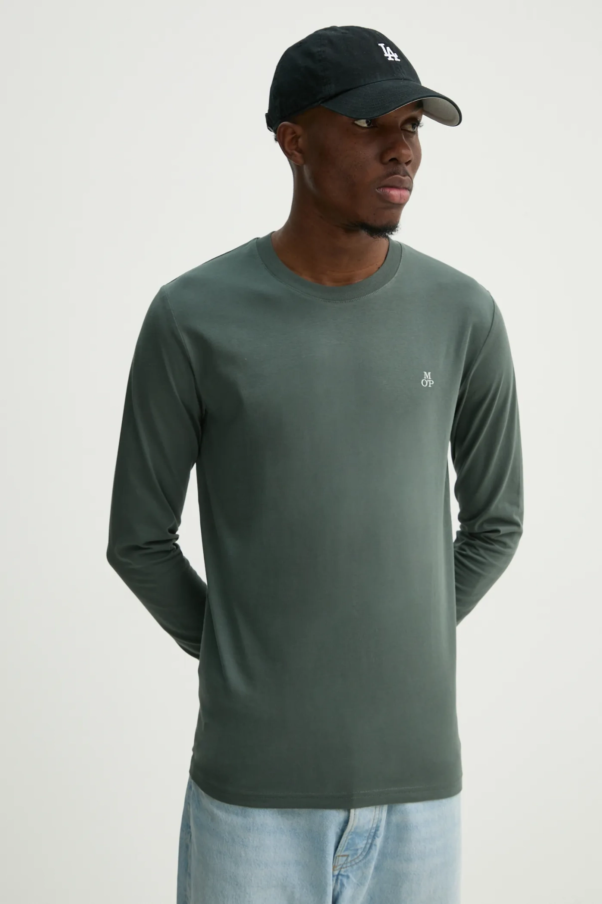 

Хлопковый топ с длинными рукавами Marc O'Polo, зеленый