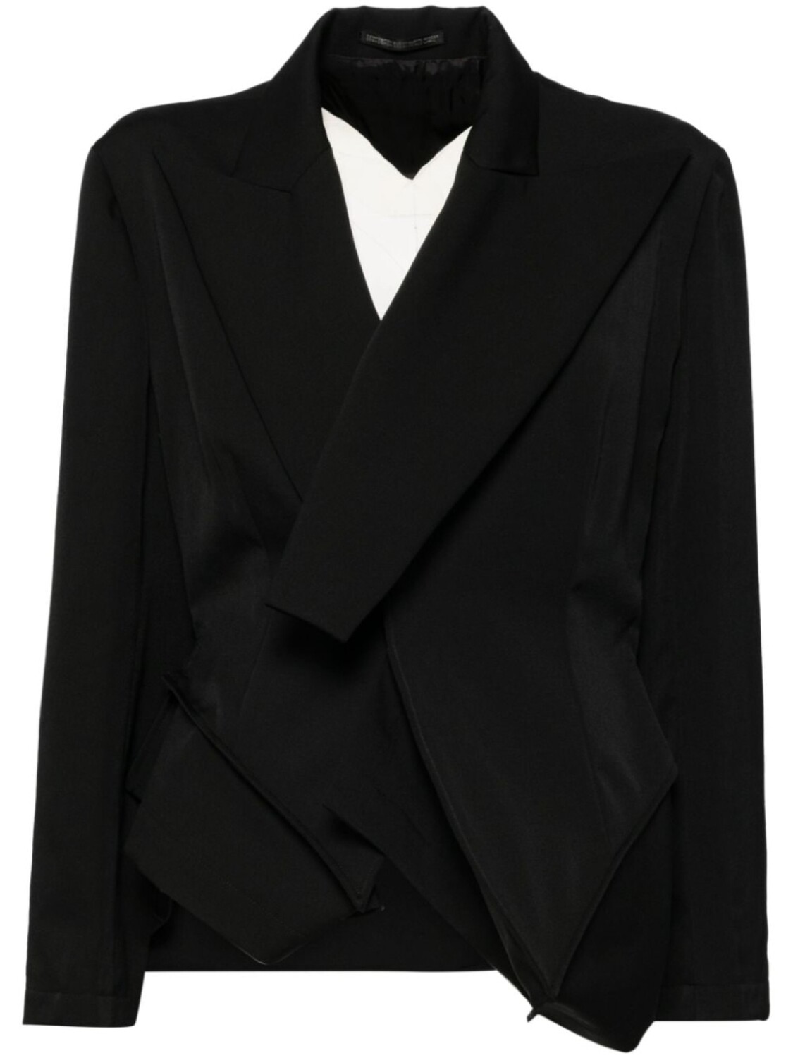 

Yohji Yamamoto асимметричные шерстяные блейзеры, черный