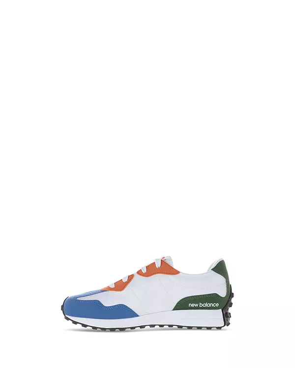 Детские беговые кроссовки на шнуровке 327 для малышей. New Balance, белый — фото 3