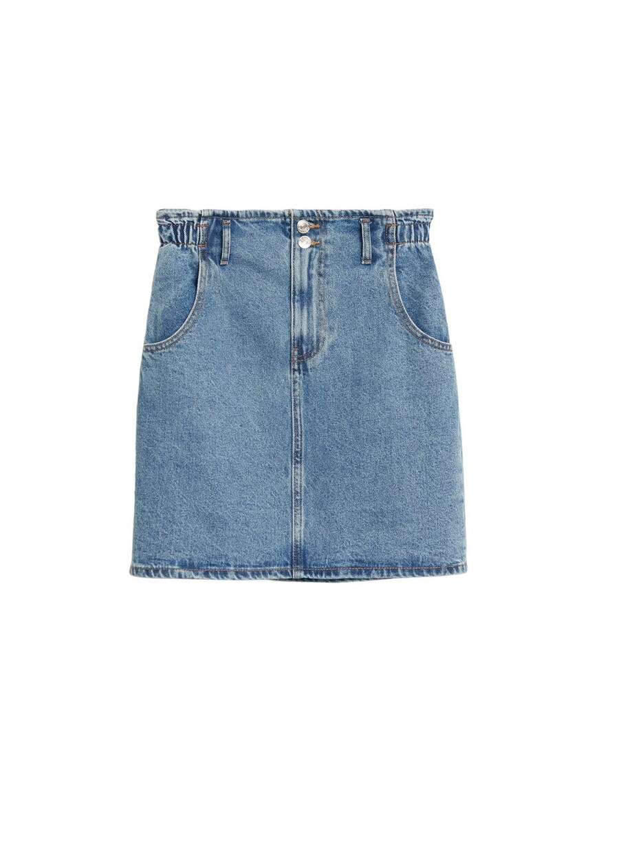 

Юбка мини MANGO Skirt, синий деним
