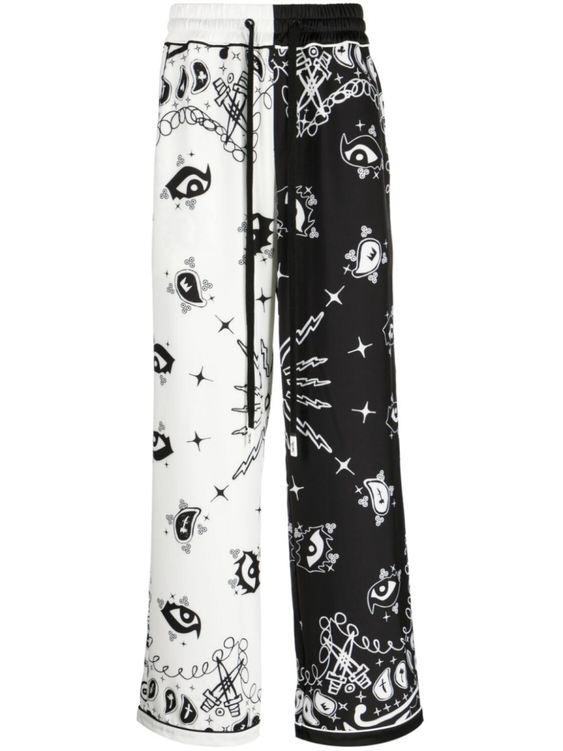 

Haculla paisley-print straight-leg trousers, черный