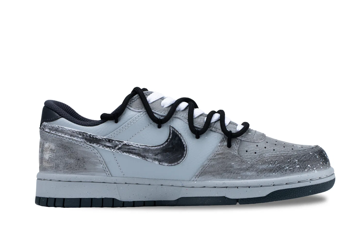 Кроссовки скейтбордические низкие Nike Big Ash Trace серо-золотистые — фото 4