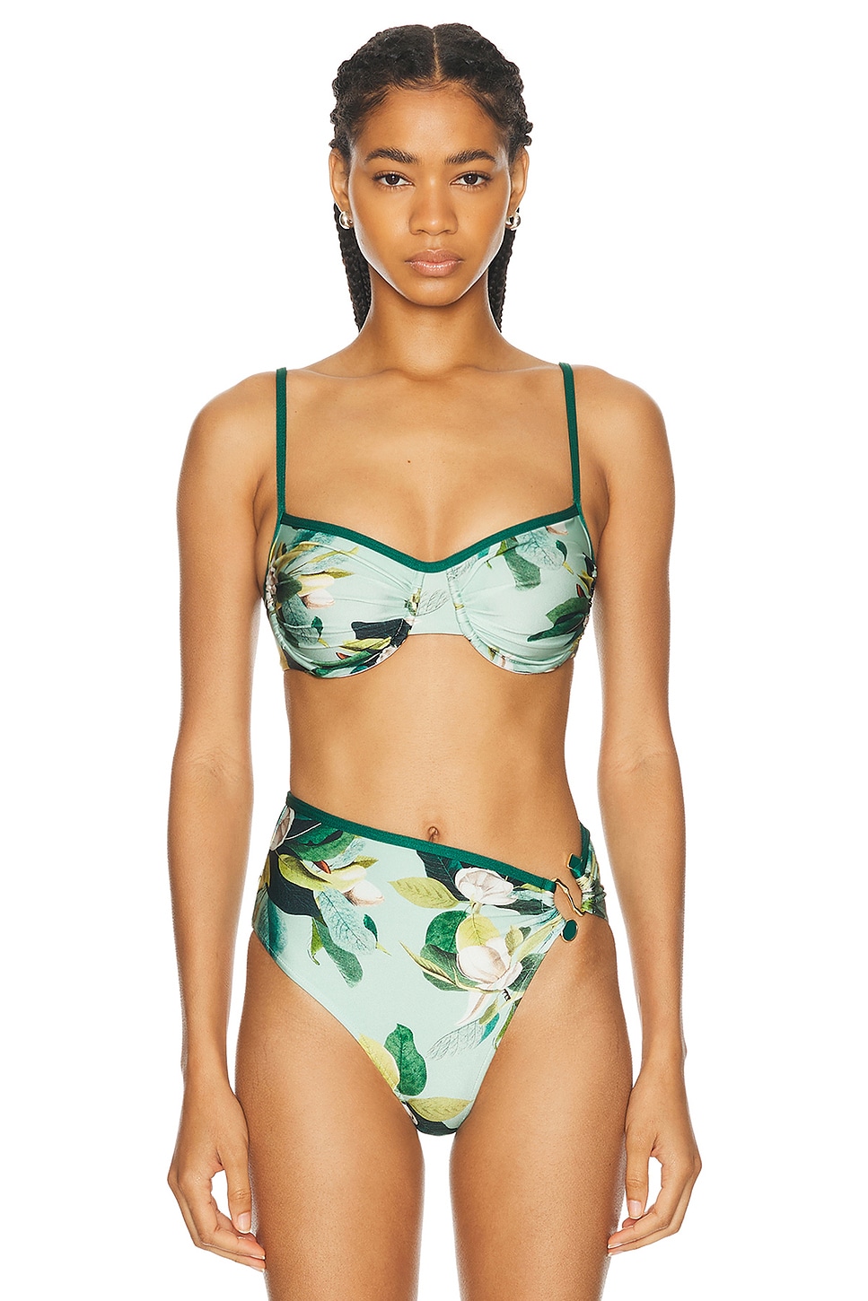 

Топ бикини на косточках Magnolia PatBO, цвет Green Multi