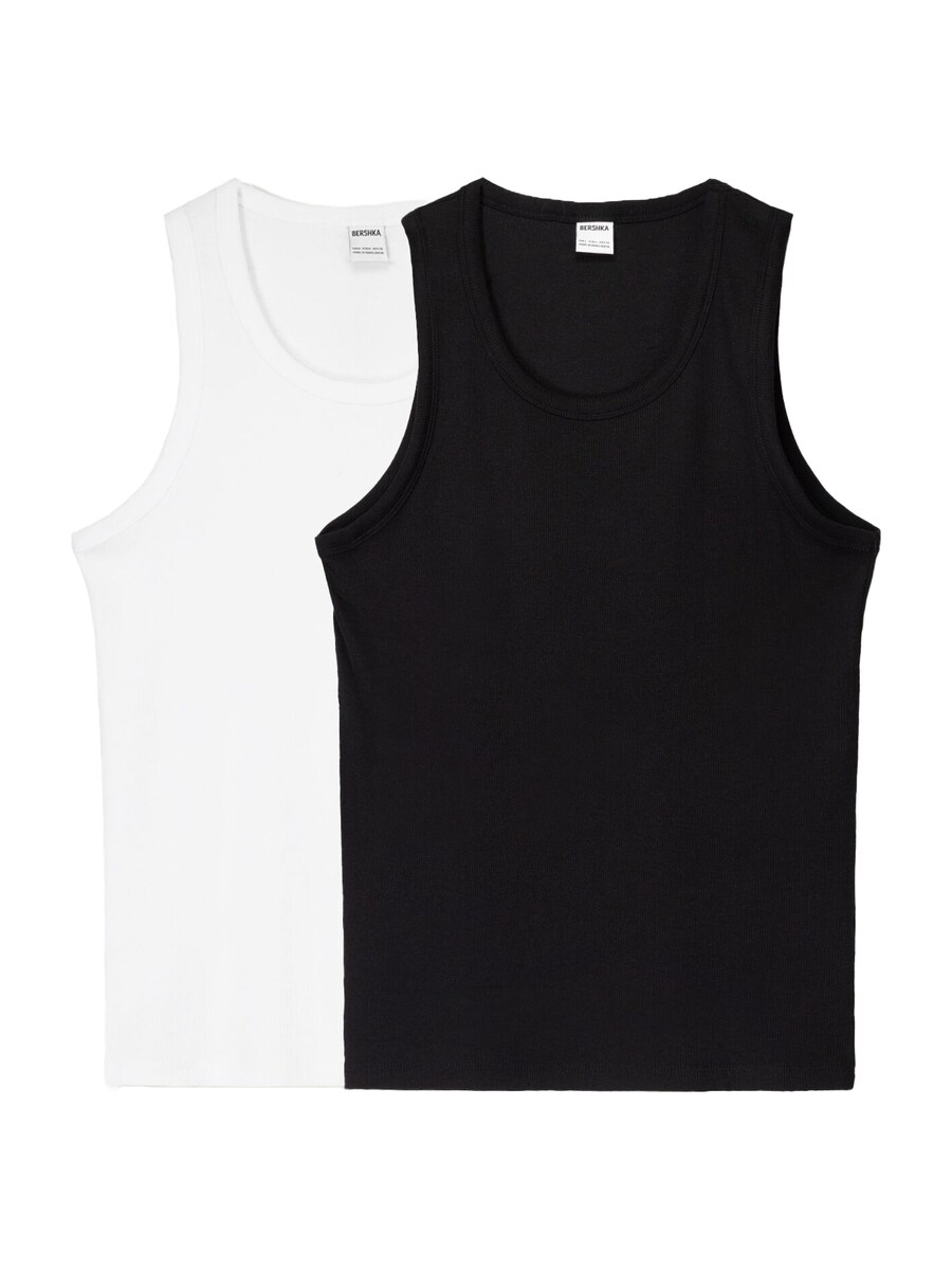 

Рубашка Bershka, черный/белый