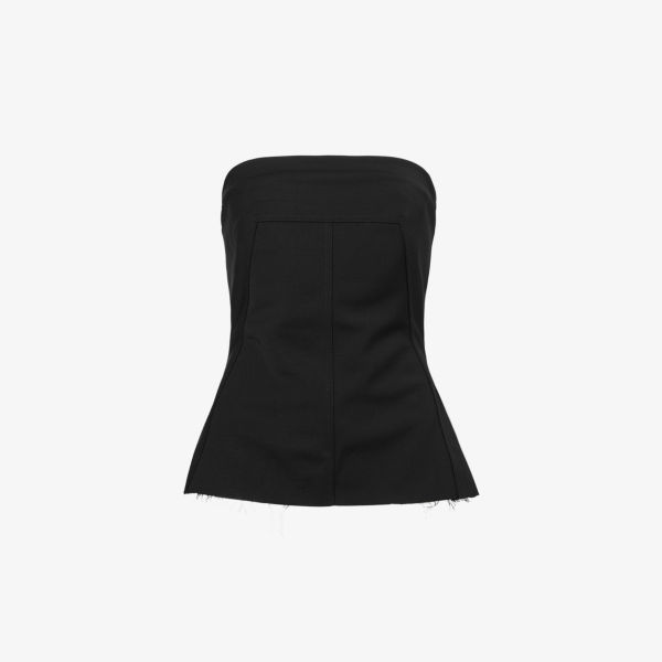 

Бюстье Rick Owens из стрейч-шерстяной ткани с затяжкой, черный