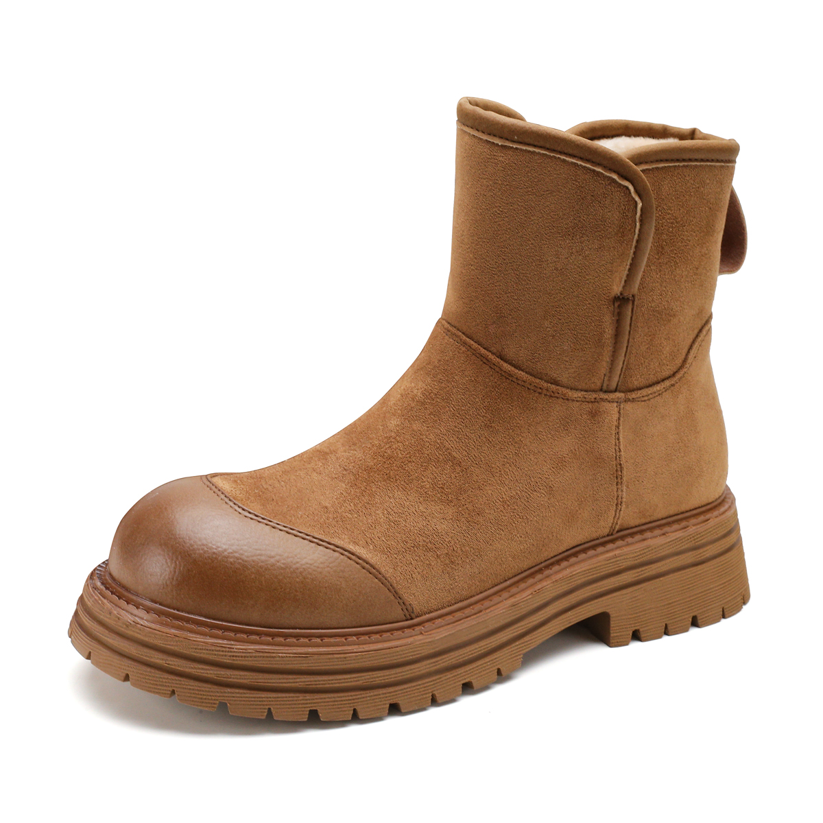 Короткие зимние ботинки женские SAFIYA, Yellow Brown