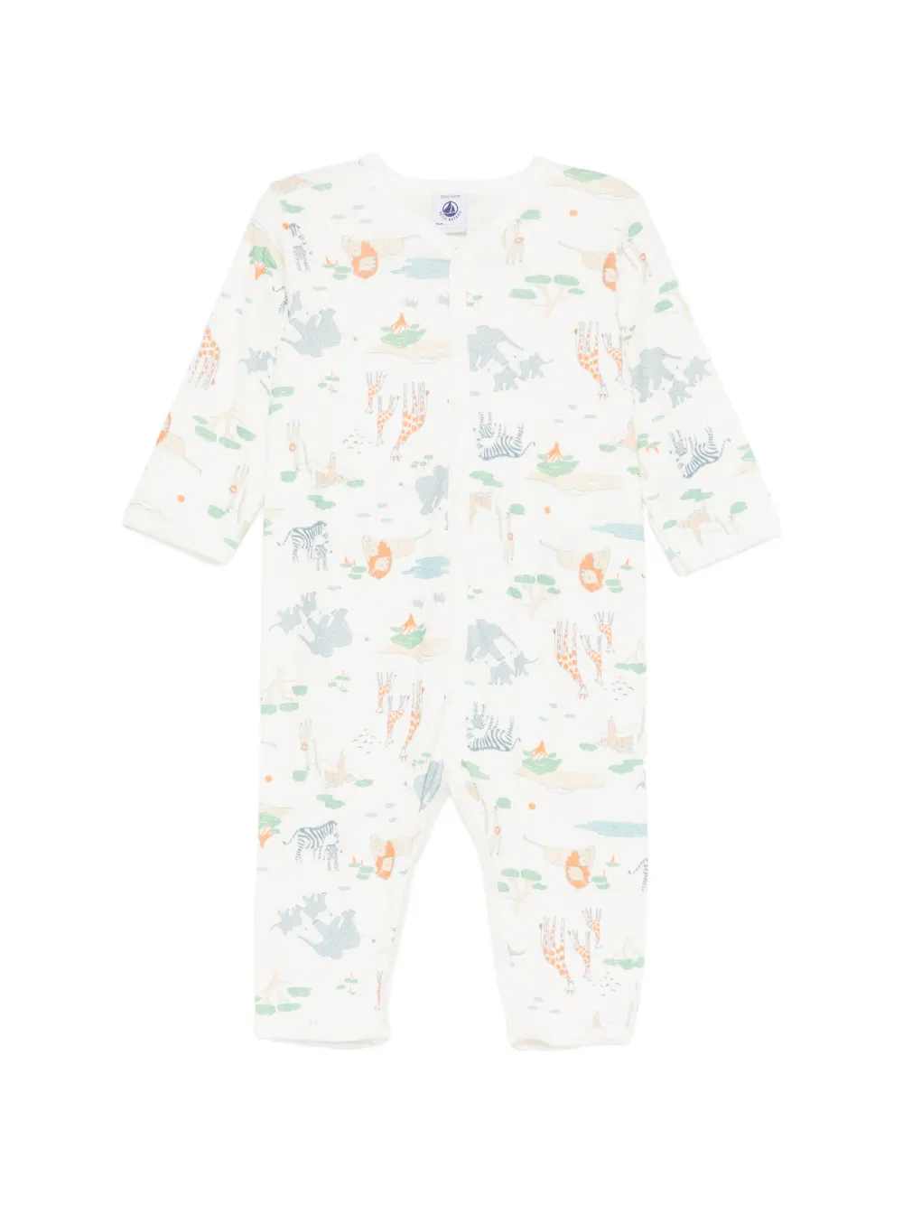 Комбинезон с узором Petit Bateau, белый