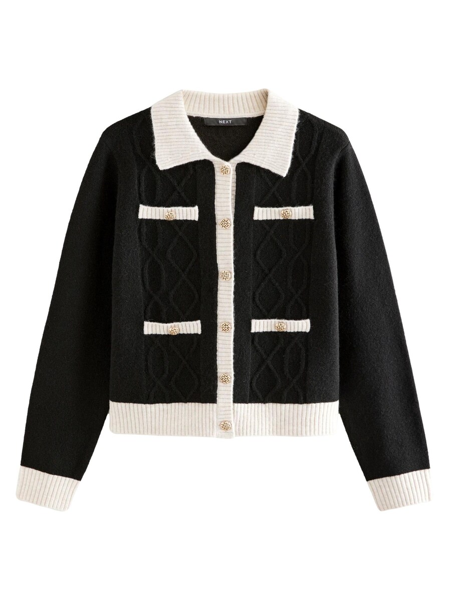 

Вязаный кардиган Next Knit Cardigan, черный