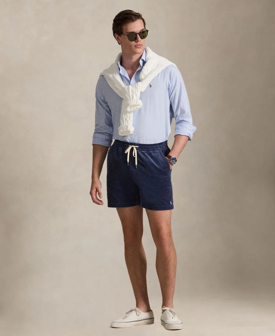 Мужские вельветовые шорты Prepster Polo Ralph Lauren, темно-синий