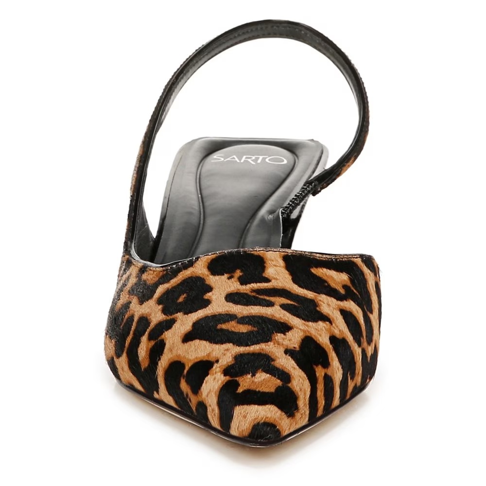 Туфли-Лодочки Devin с открытой пяткой Sarto By Franco Sarto, цвет camel brown leopard print — фото 3