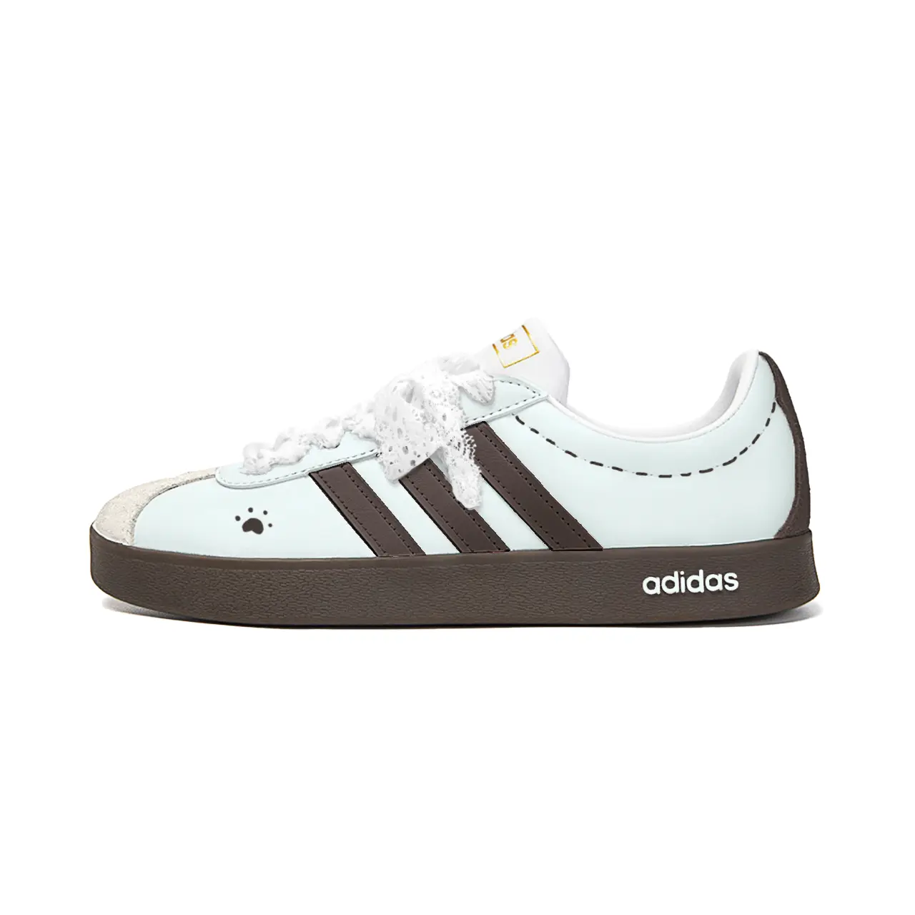 

Adidas Neo ВЛ Корт 2.0 скейтерские кеды унисекс низкие зеленые/коричневые, цвет Green Brown