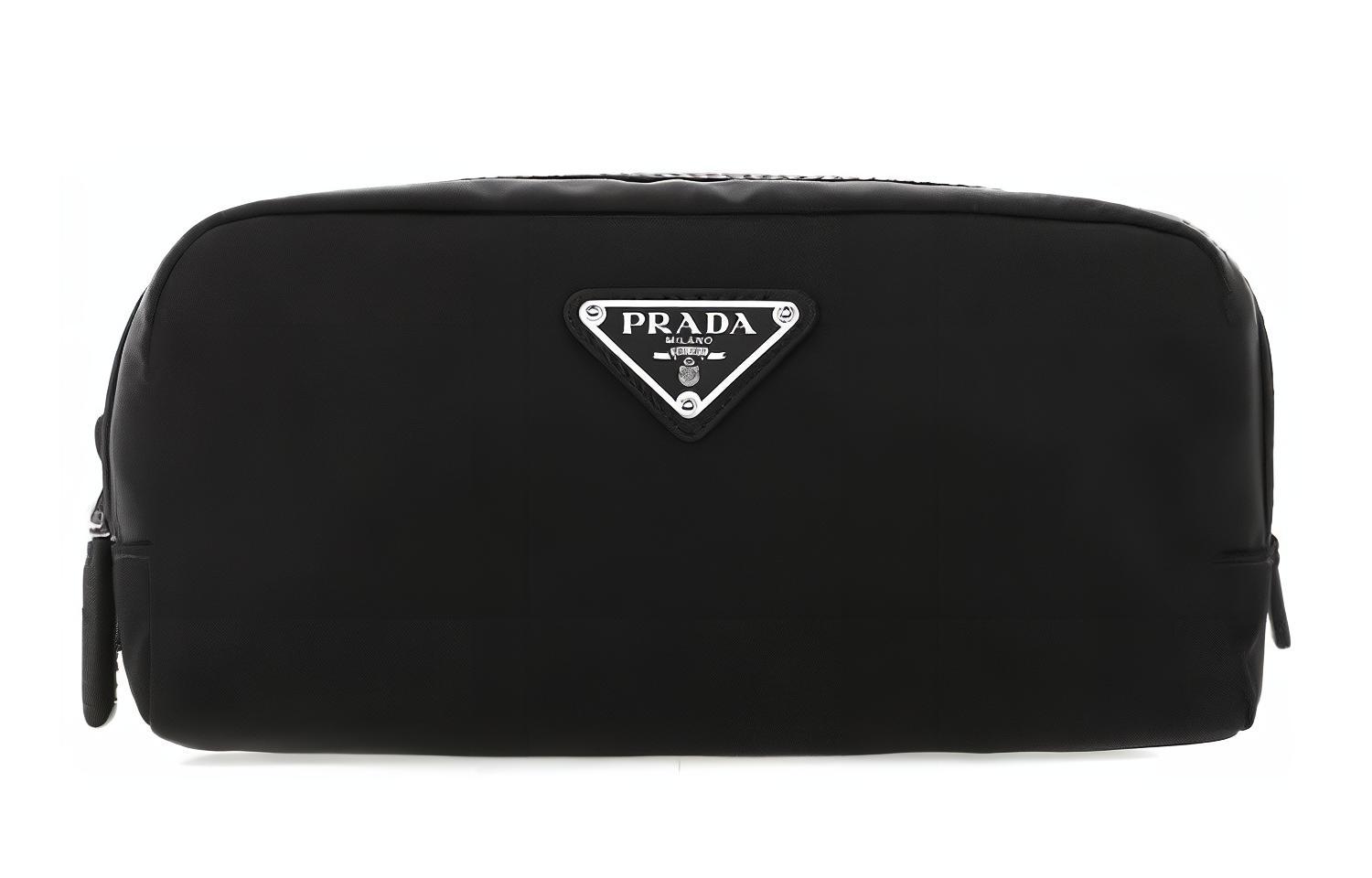 

PRADA Мужская черная клатч из переработанного нейлона