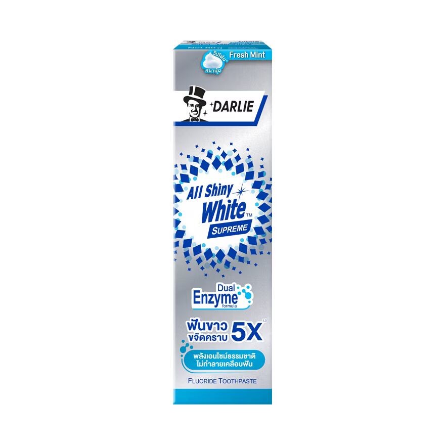 

Darlie Зубная паста All Shiny White Supreme Enzyme Fresh Mint 60 г, Blue