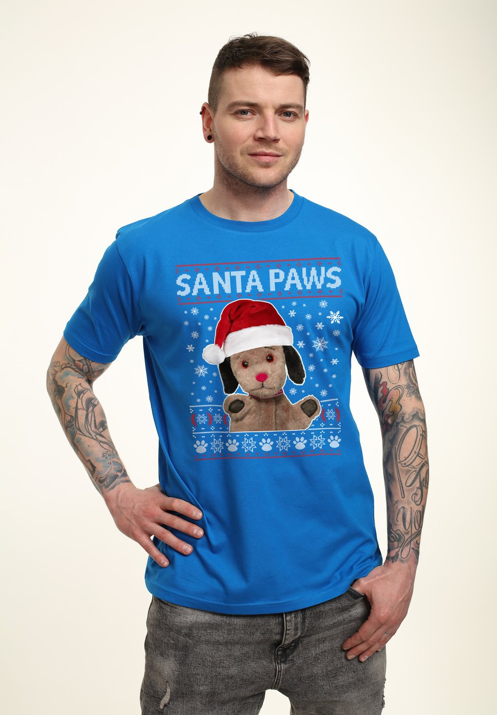 

Футболка с принтом SOOTY CHRISTMAS SWEEP SANTA PAWS Henry Tiger, цвет Royal Blue