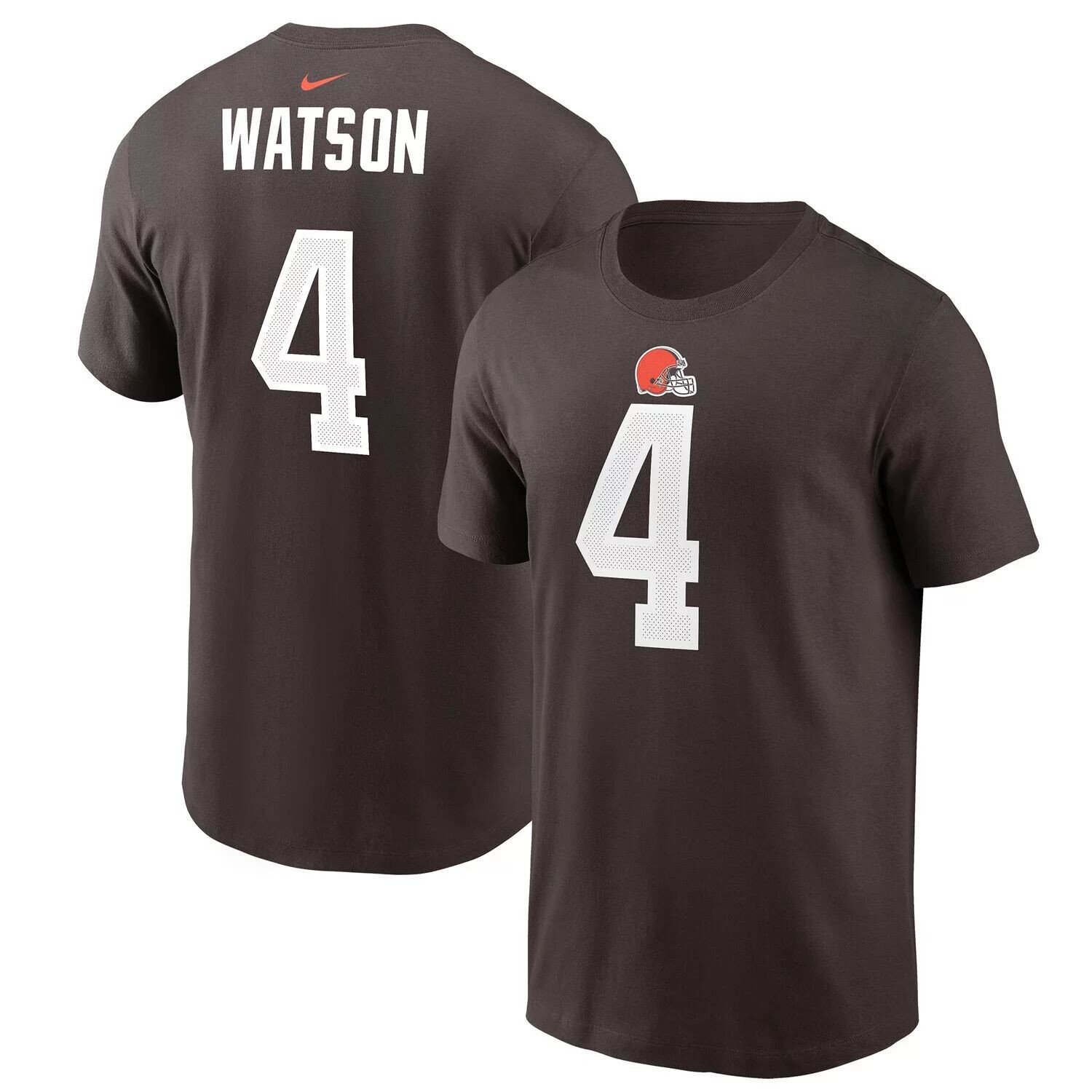 

Мужская футболка Deshaun Watson Brown Cleveland Browns с именем и номером игрока Nike