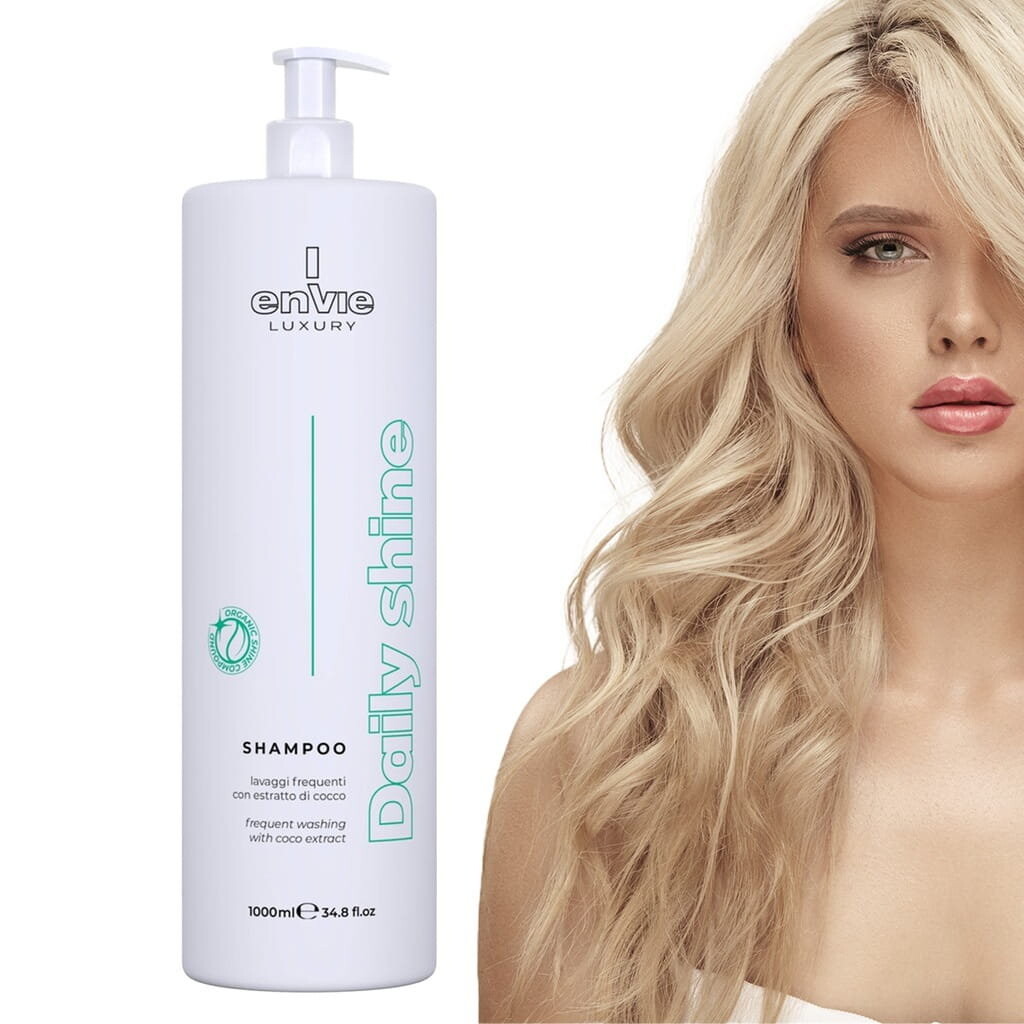 

Envie Luxury Shampoo Daily Shine, Увлажняющий шампунь для волос с кокосом, 1000мл