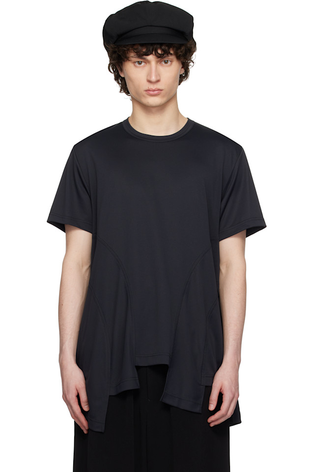 

Футболка с медовой сеткой на спине из полиэстера Comme Des Garçons Homme Plus, черный