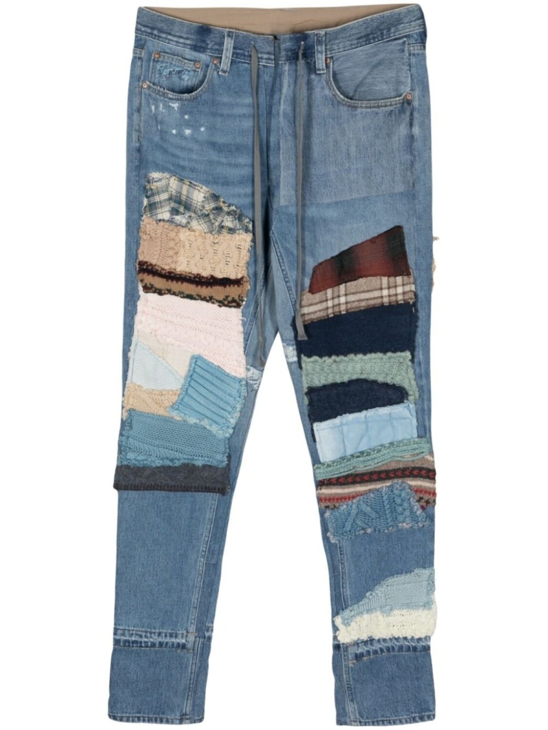 

Зауженные джинсы средней посадки Greg Lauren, синий