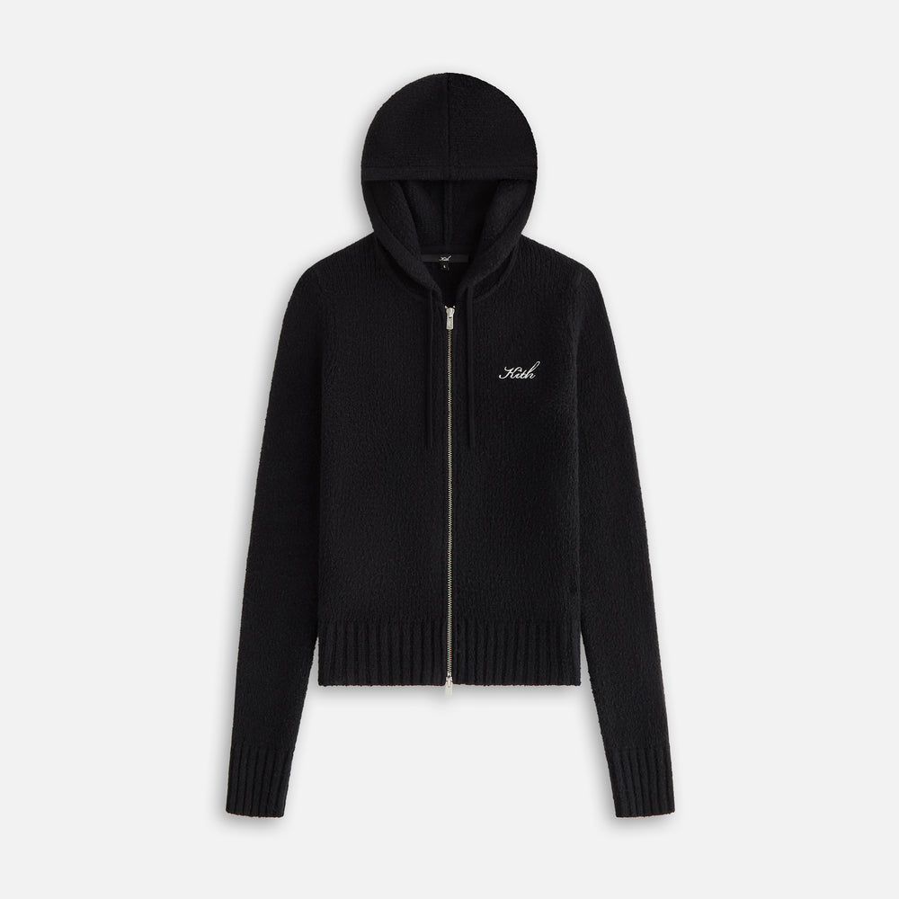 

Худи Kith Women Faryn Hooded Zip Sweater, черный