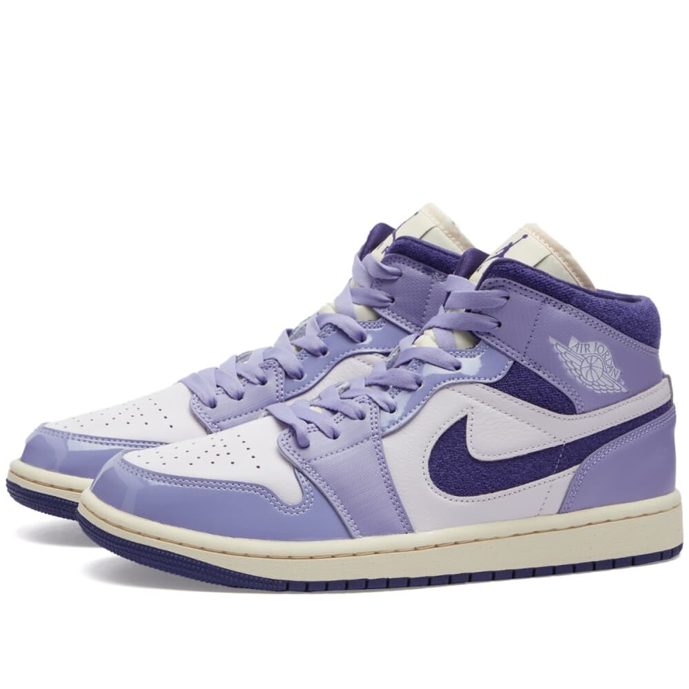 

Кроссовки Air Jordan 1 Mid SE W, сиреневый/белый