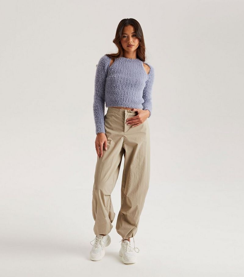 

Брюки Urban Bliss Stone Parachute Urban Bliss, светло-серый