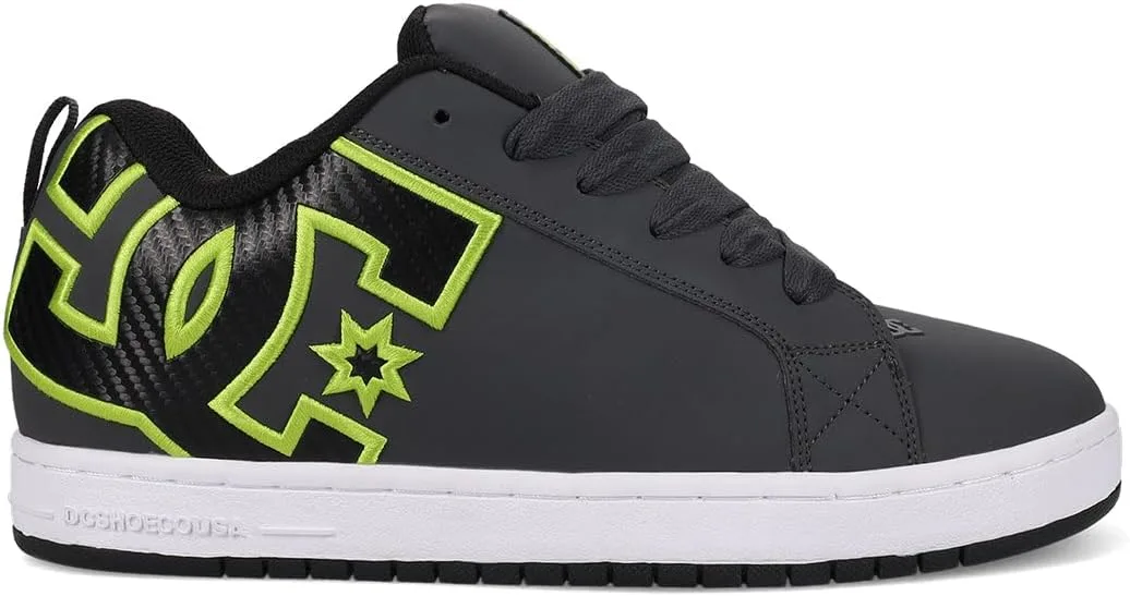 Мужские кожаные кроссовки DC Shoes Court Graphic, черный/зеленый/серый