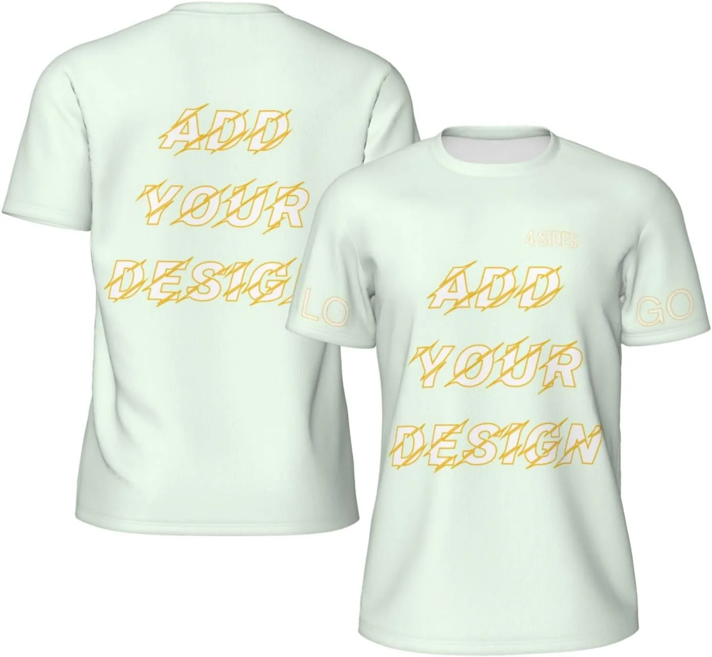 

Футболка мужская Custom T Shirts с принтом на 4 сторонах