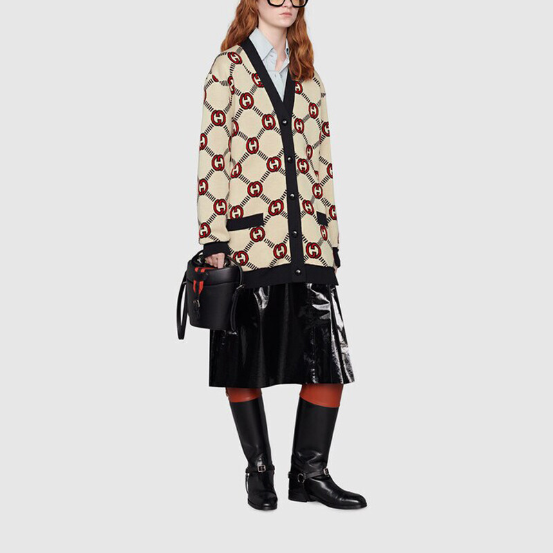 Женский трикотаж GUCCI, натуральная шерсть, бежевый — фото 3