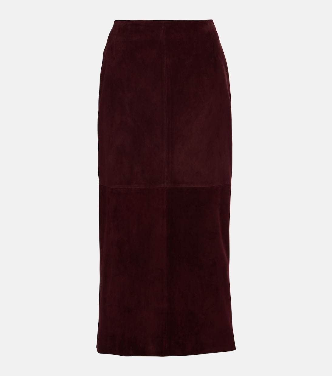 

Средняя юбка миди из замши Selly Nour Hammour, Merlot