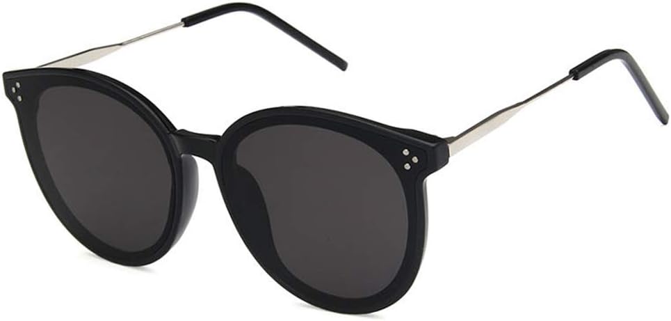 

Солнцезащитные очки Shiratori унисекс в стиле ретро, ​​ярко-черные, серые, для отдыха и путешествий, овальные, неполяризованные, с защитой от УФ-излучения UV400, Bright Black Grey