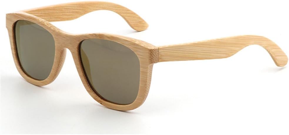 

Солнцезащитные очки из натурального бамбука в винтажном стиле ретро с поляризацией, для женщин и мужчин, защита от УФ-излучения UV 400, подходят для использования на открытом воздухе UJNHGQ, Gold